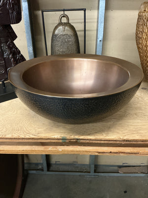Double Wall Copper Hammered  sink