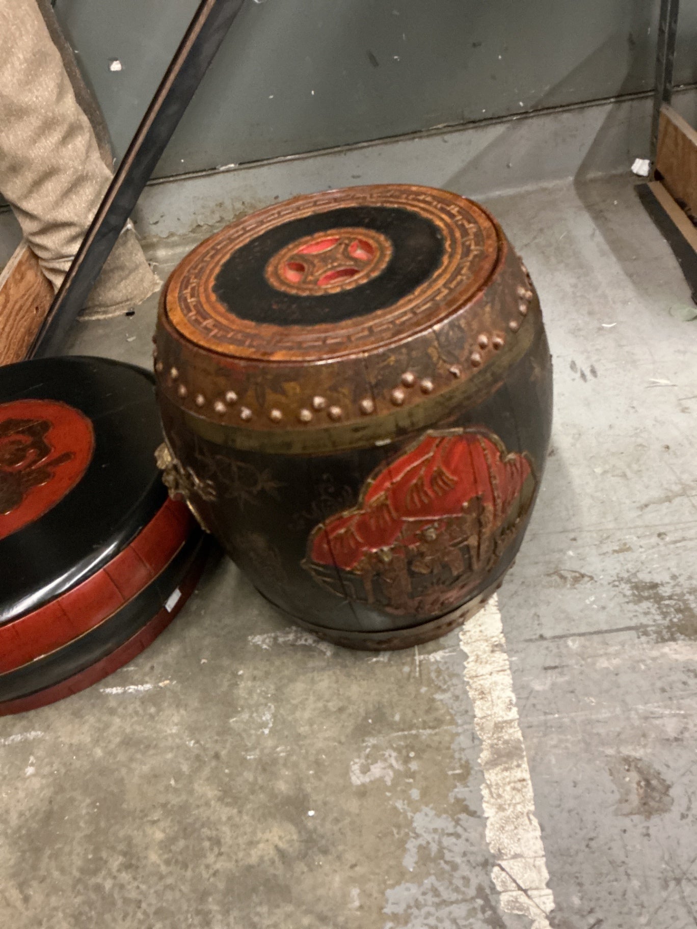 Japanese Chinoiserie Lidded Canister