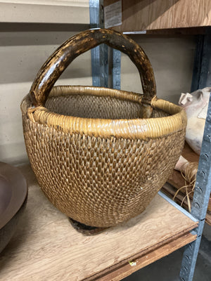 Early Chinese Market/Utility Basket 7.5" x 20.5" x 14.5"
