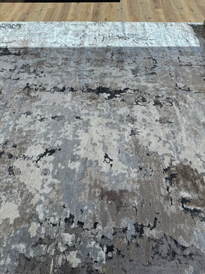 Brand new Theory Silk Dove Bark Rug  9’6” x 13’