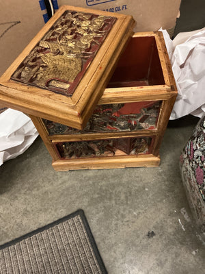 Chinese carved Camphor Box