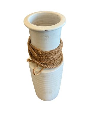 White Ceramic Floor Vase