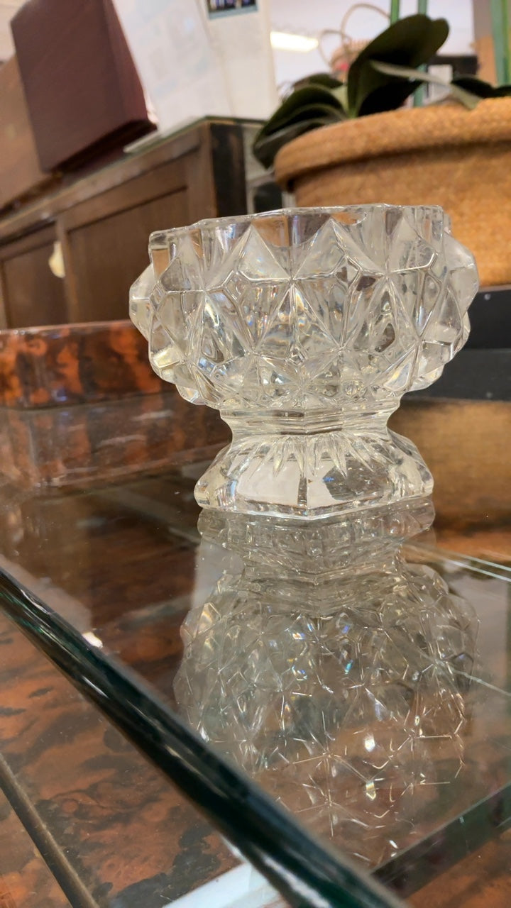 Small Footed Bowl w/ Diamond Print