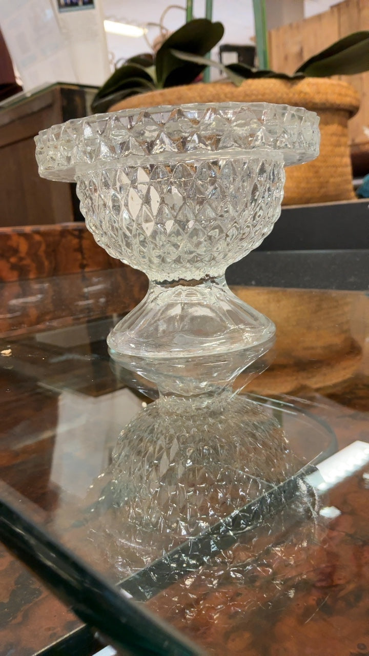 Small Footed Bowl Pressed Glass