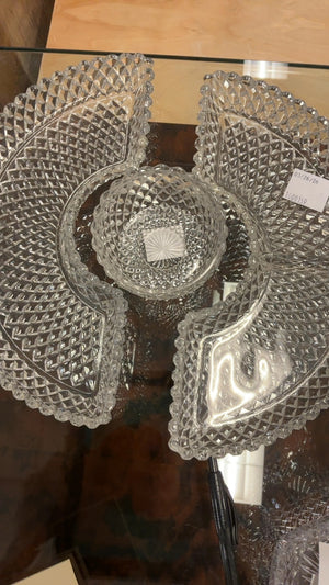 3 Section Glass Relish Tray