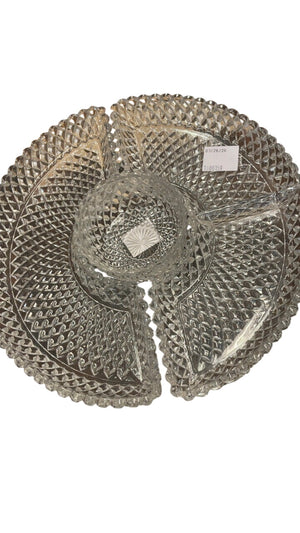 3 Section Glass Relish Tray