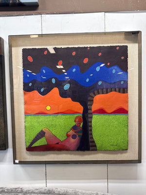 Vladimir Cora "Untitled" Woman under Tree 47x47