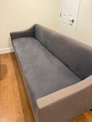 Gray Slope Arm  Sofa 96" W.