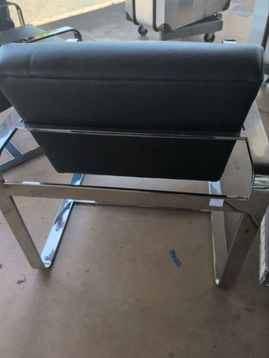 Restoration Hardware Chrome Miles Chairs Pair