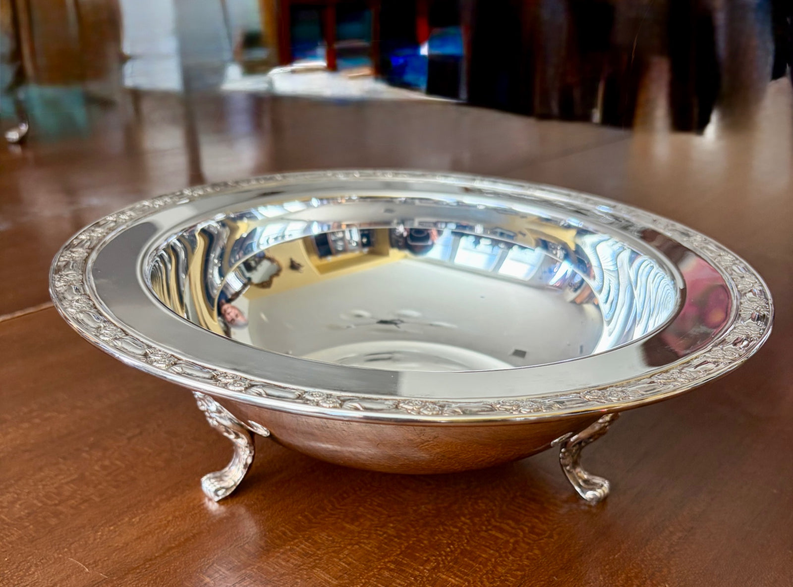 Elegant Vintage Footed Serving Dish