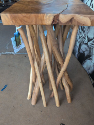 Twig Leg Wood Accent Table