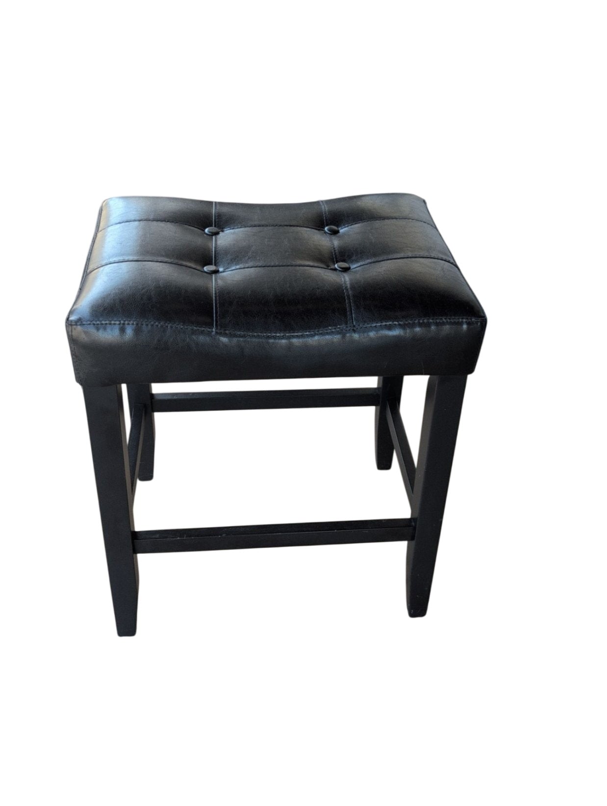 Black Pleather Bar Stool