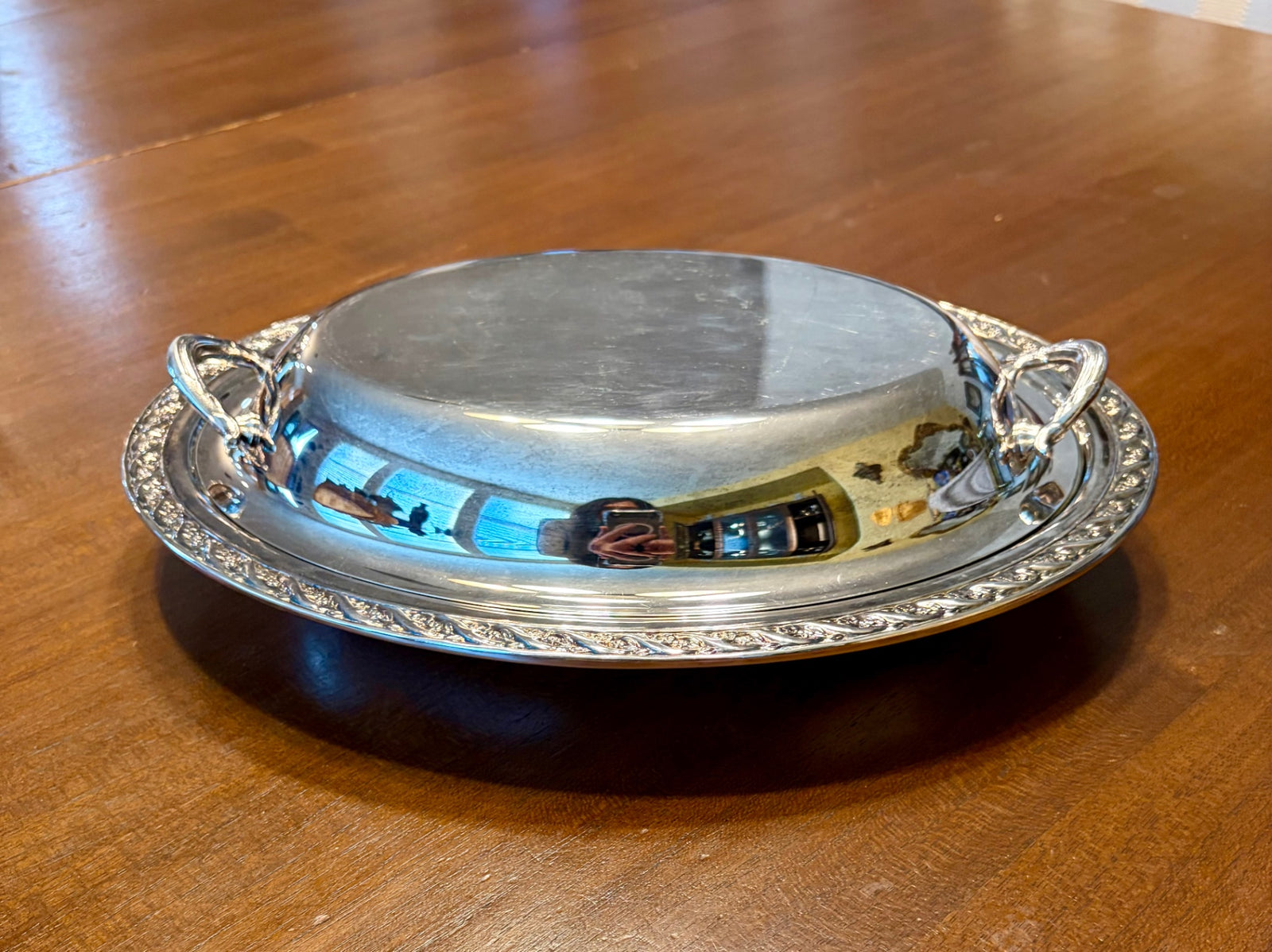 Elegant Vintage Oval Covered Serving Dish