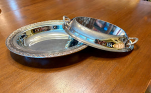 Elegant Vintage Oval Covered Serving Dish