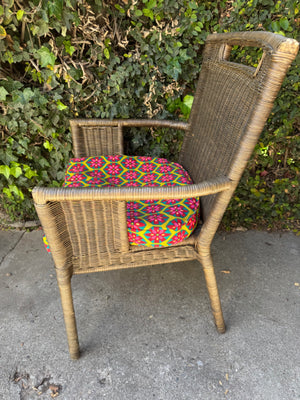 Indoor/Outdoor Wicker Chair with Cushion
