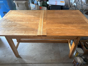 Mission Style Oak Trestle Dining Table