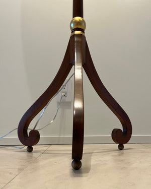 Mahogany Floor Lamp With Shade