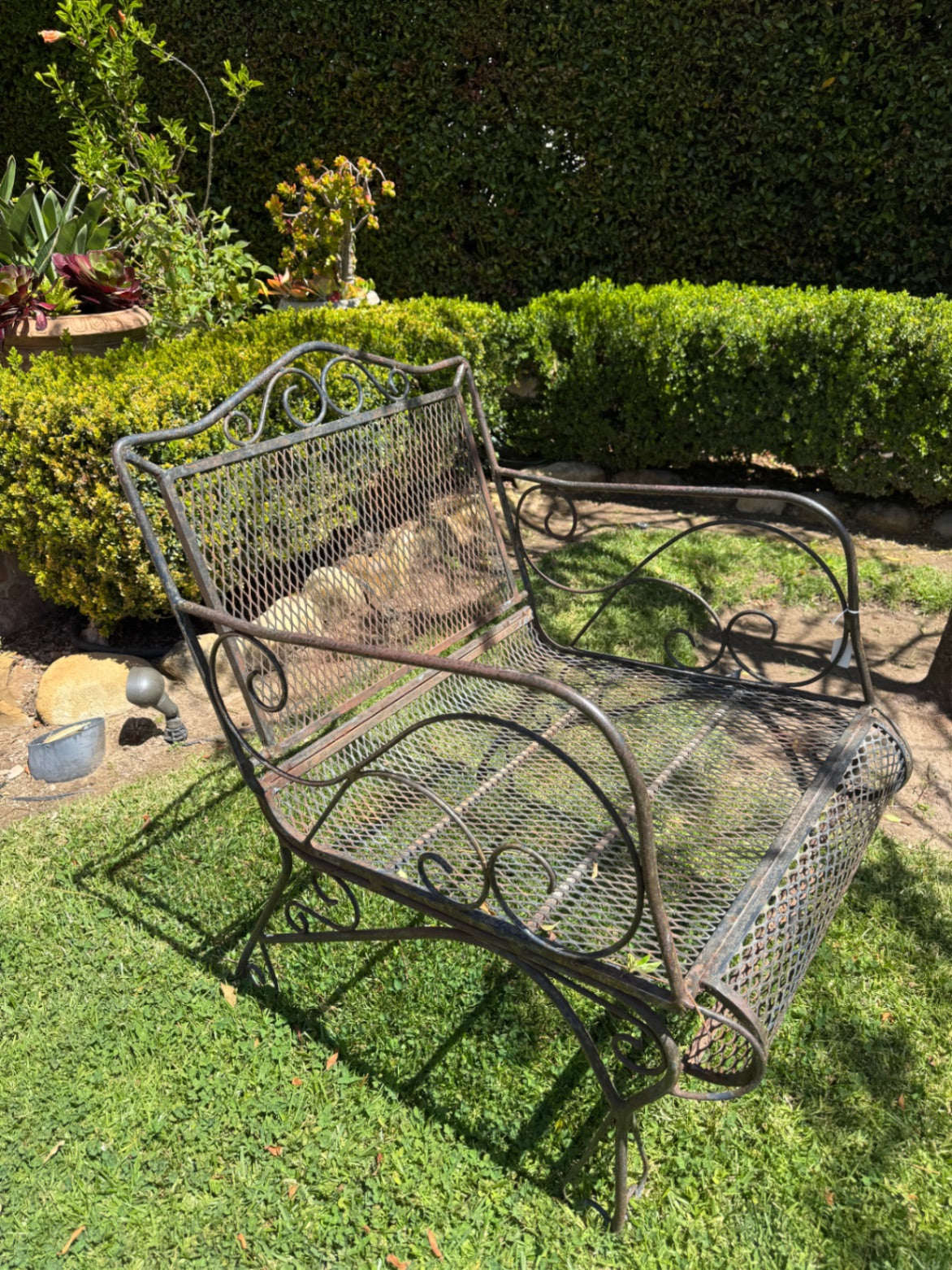 Large Wrought Iron Outdoor Chair