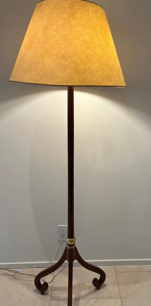 Mahogany Floor Lamp With Shade