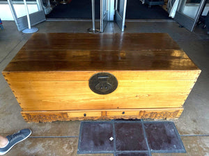 Chinese Elm Camphor Trunk Base Drawers