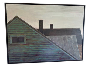 Rooftops oil on canvas by Carolyn Giles
