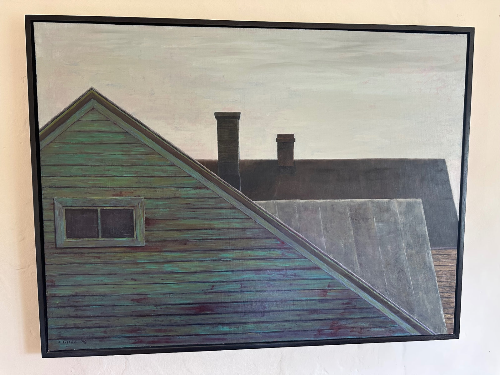 Rooftops oil on canvas by Carolyn Giles