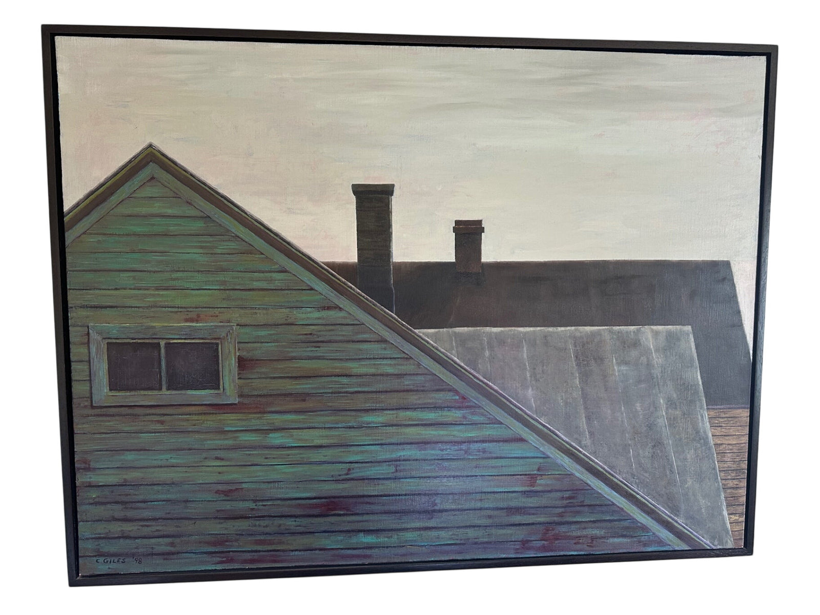 Rooftops oil on canvas by Carolyn Giles