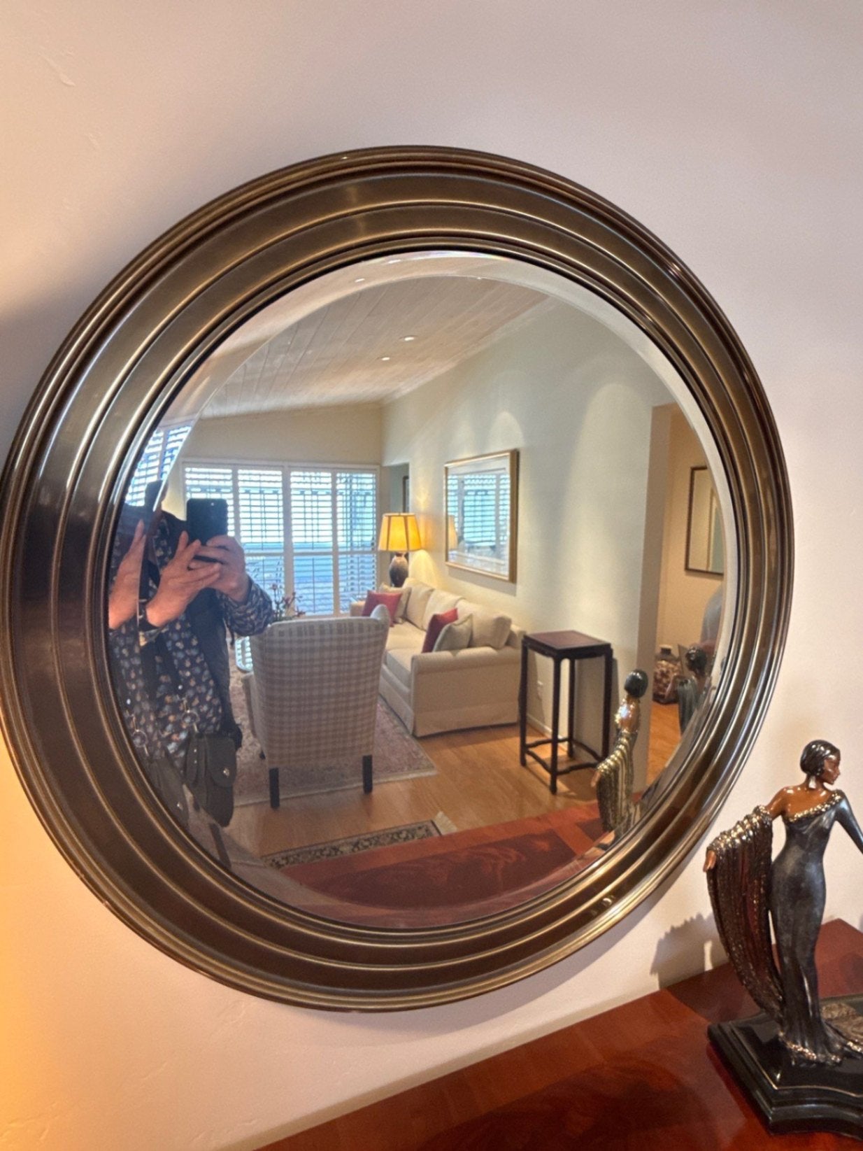 Beveled Round Mirror