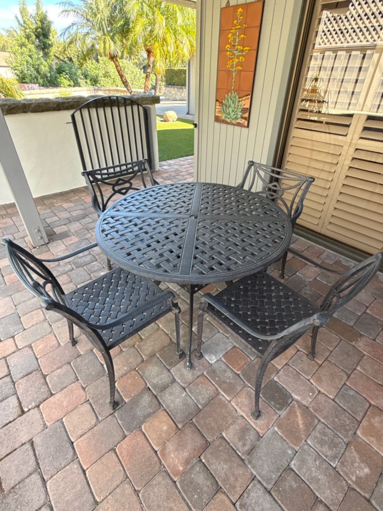 Almafi  Outdoor Patio Set (table + 4 chairs)