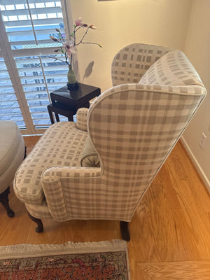 Pair Wingback Chairs