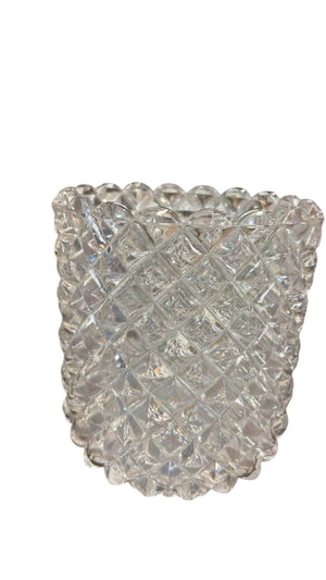 Diamond Cut Glass ( Crack on bottom)