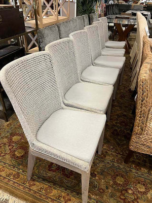 Essentials for Living Gray Tan Woven Back Dining Chairs Set Of 6