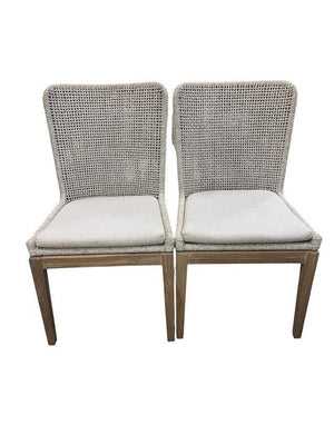 Essentials for Living Gray Tan Woven Back Dining Chairs Set Of 6