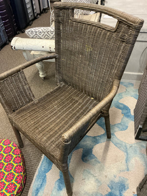 Indoor/Outdoor Wicker Chair with Cushion