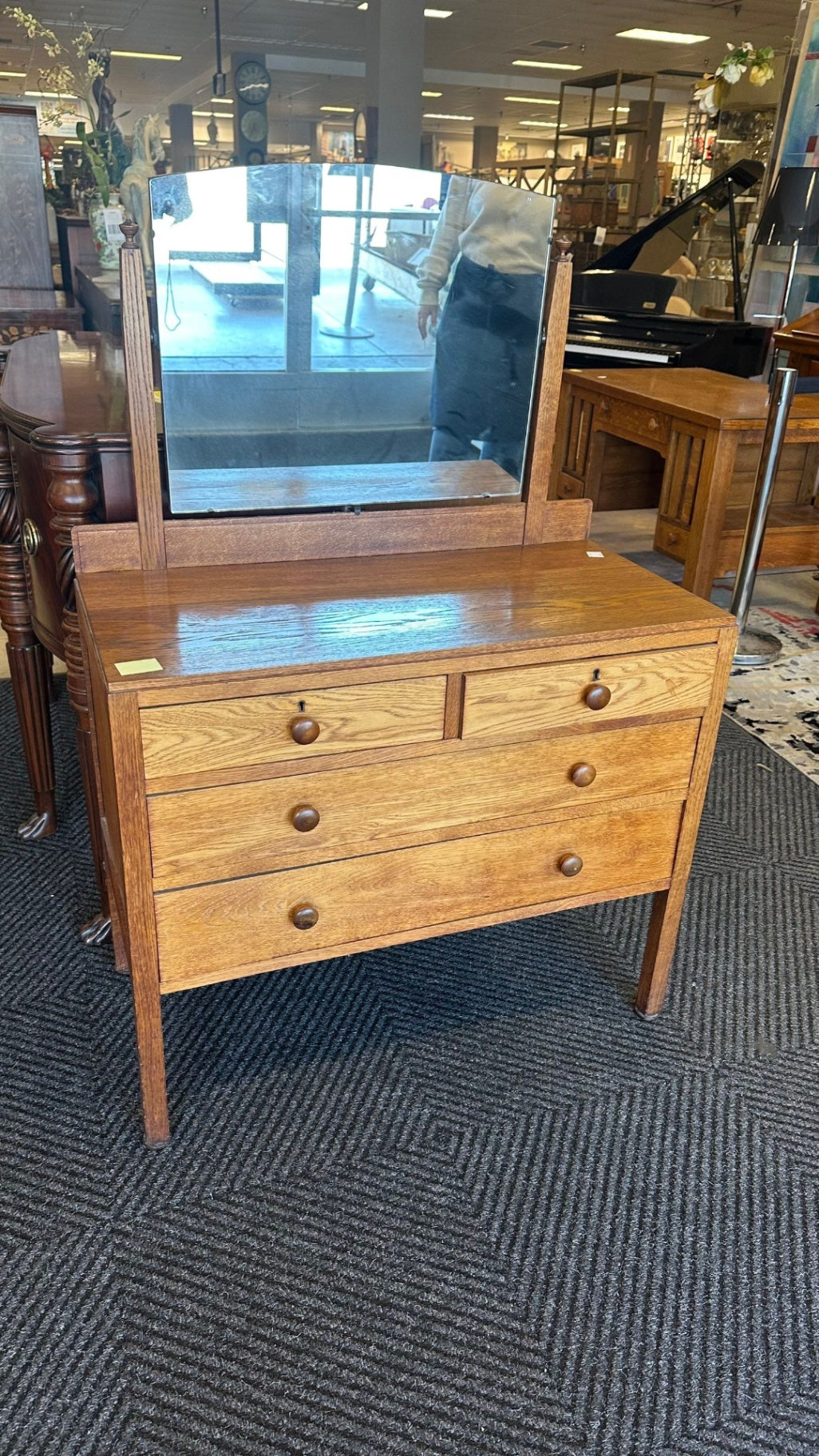 Vintage Vanity Oak