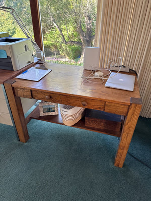 Solid Oak Library Table Rectangular Top