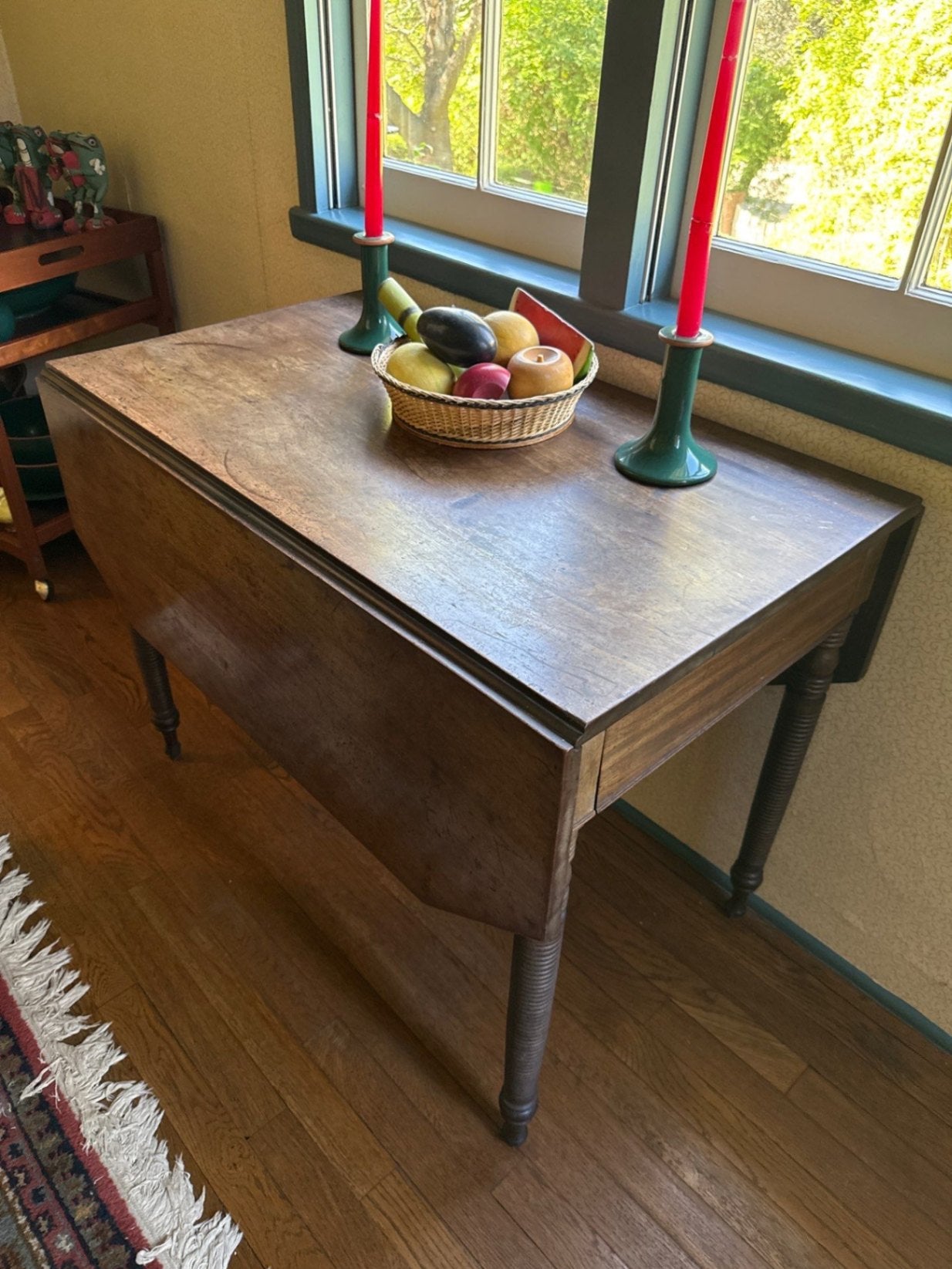 Vintage Wooden Drop-Leaf Table