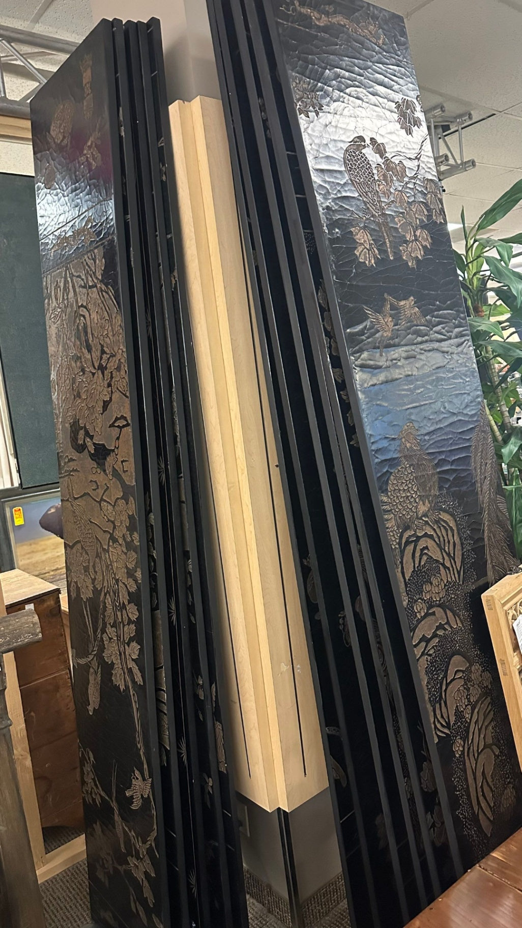 (12) Chinese Coromandel Lacquer Panels