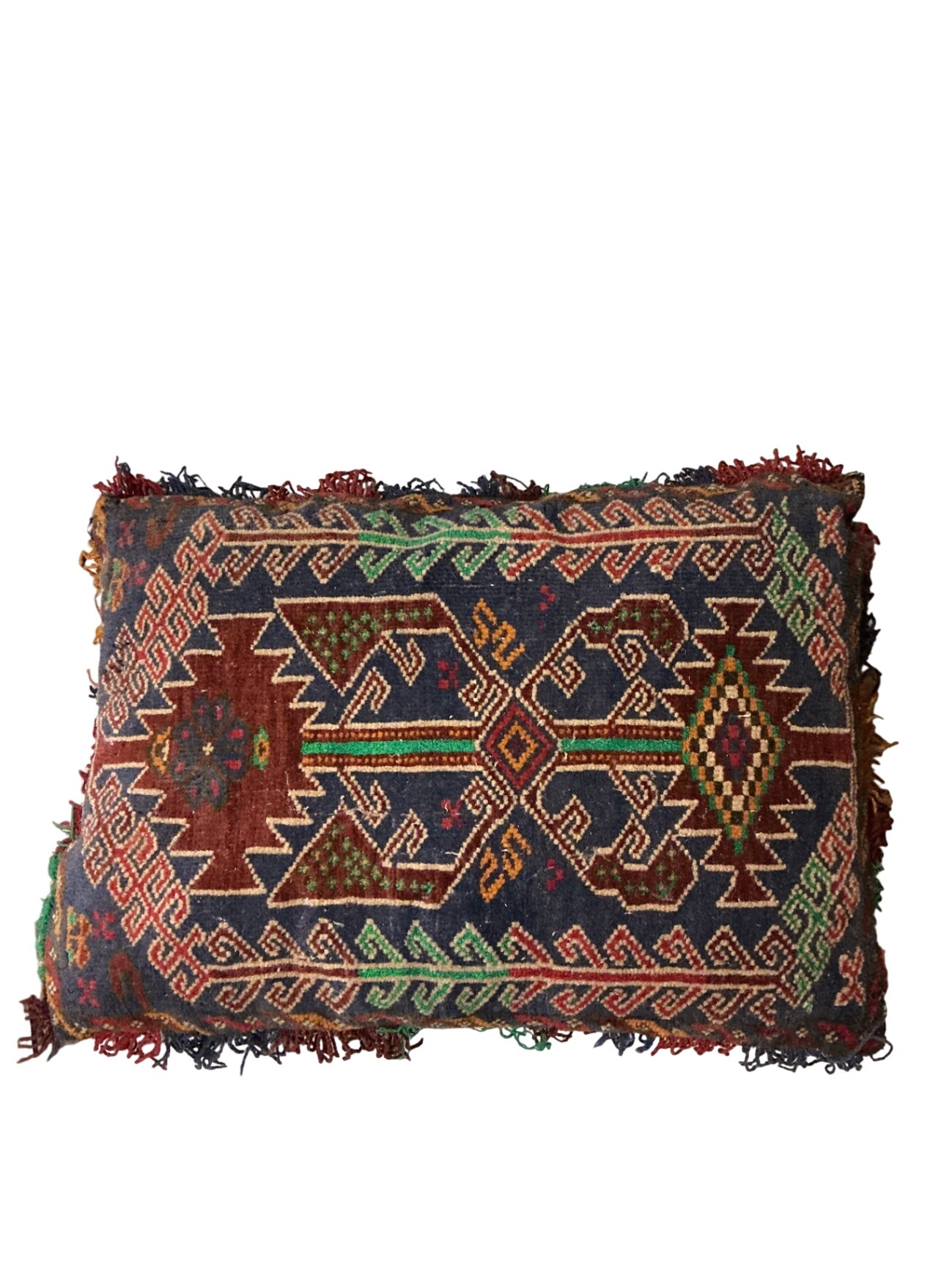 Vintage Kilim Pillow 27 x 19 Blue & Red