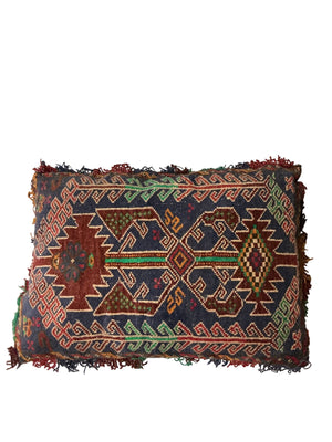 Vintage Kilim Pillow 27 x 19 Blue & Red