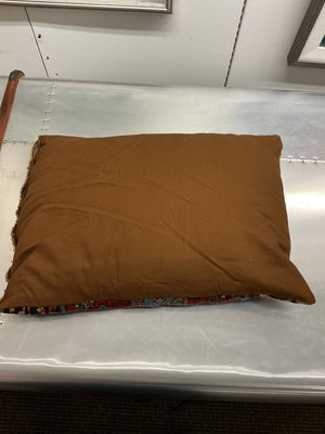 Vintage Kilim Rug Pillow 23 x 17 Red Blue & Brown