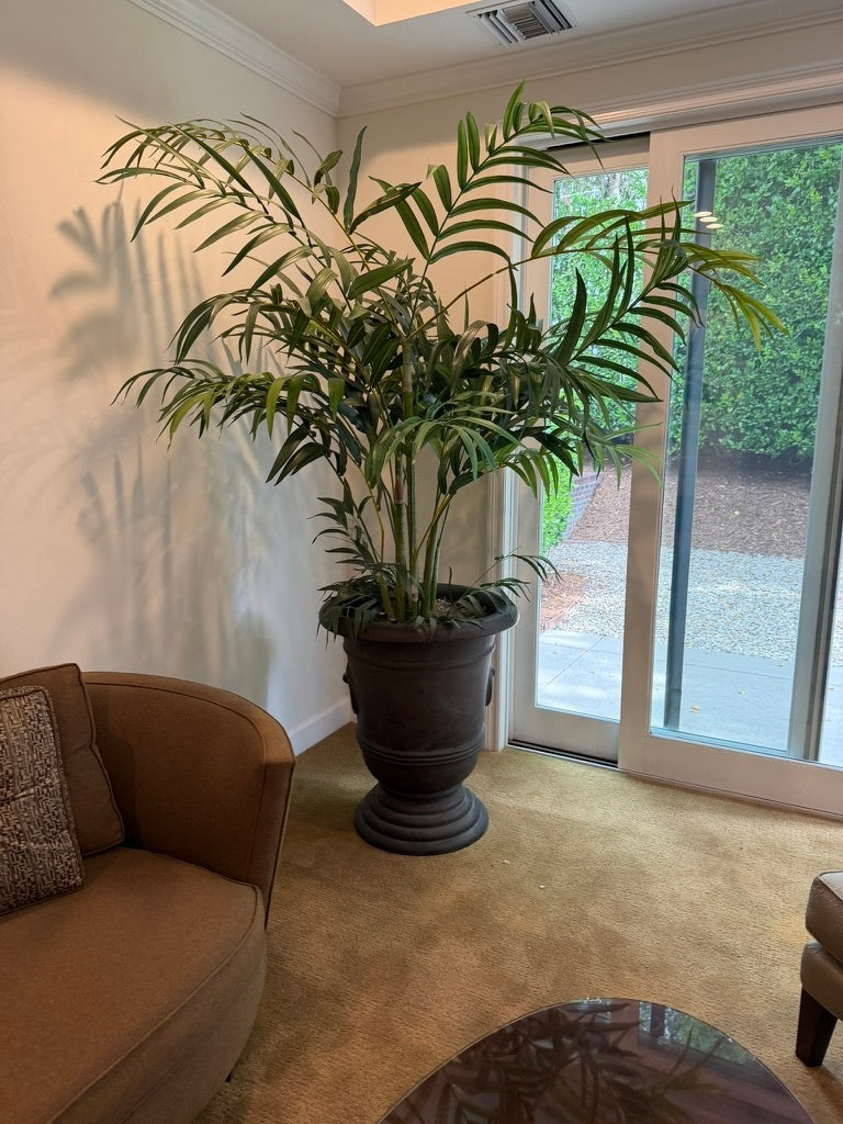 Faux  Bamboo Palm in Brown Planter