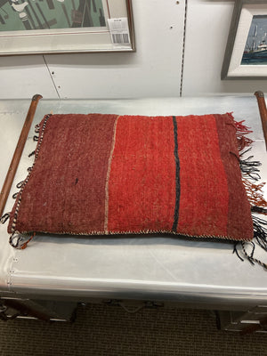 Vintage Kilim Rug Pillow 28 x 19 Red