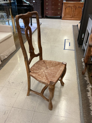 Italian Rococo Rush Seat Dining Chairs (set of 8) 6 reg. 2 captain