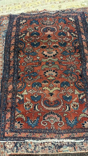 Persian Hamadan / Malayer Wool Pile Rug 48x33