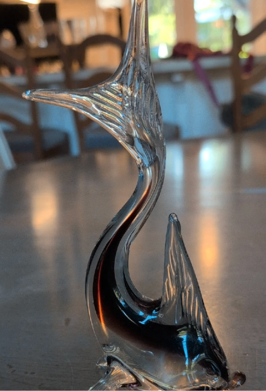 Formia Vetri De Murano Dolphin Figurine- Made In Italy