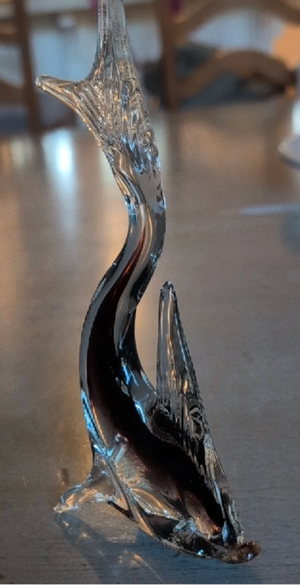 Formia Vetri De Murano Dolphin Figurine- Made In Italy
