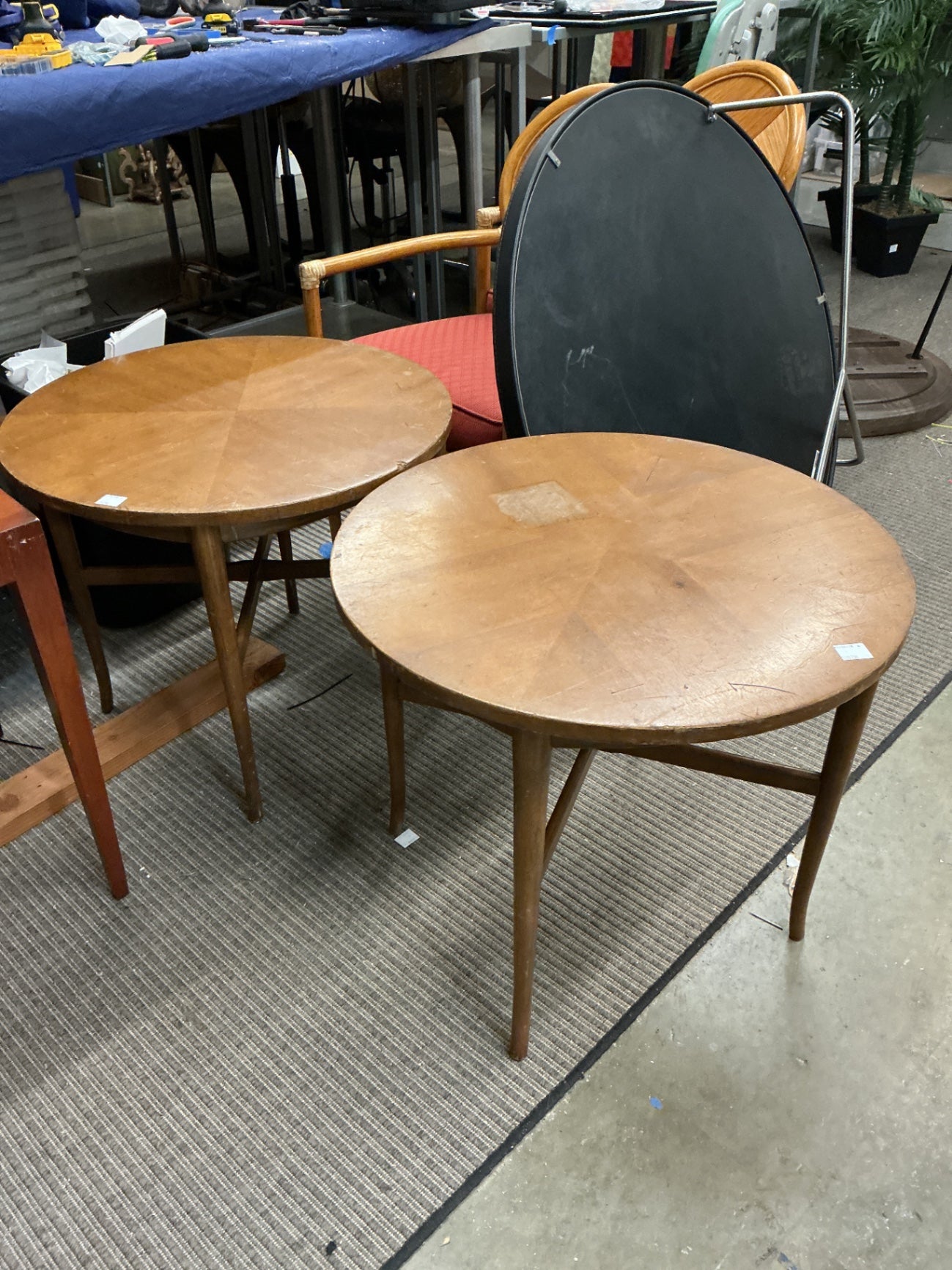 Danish Cherry Side Tables (pair)
