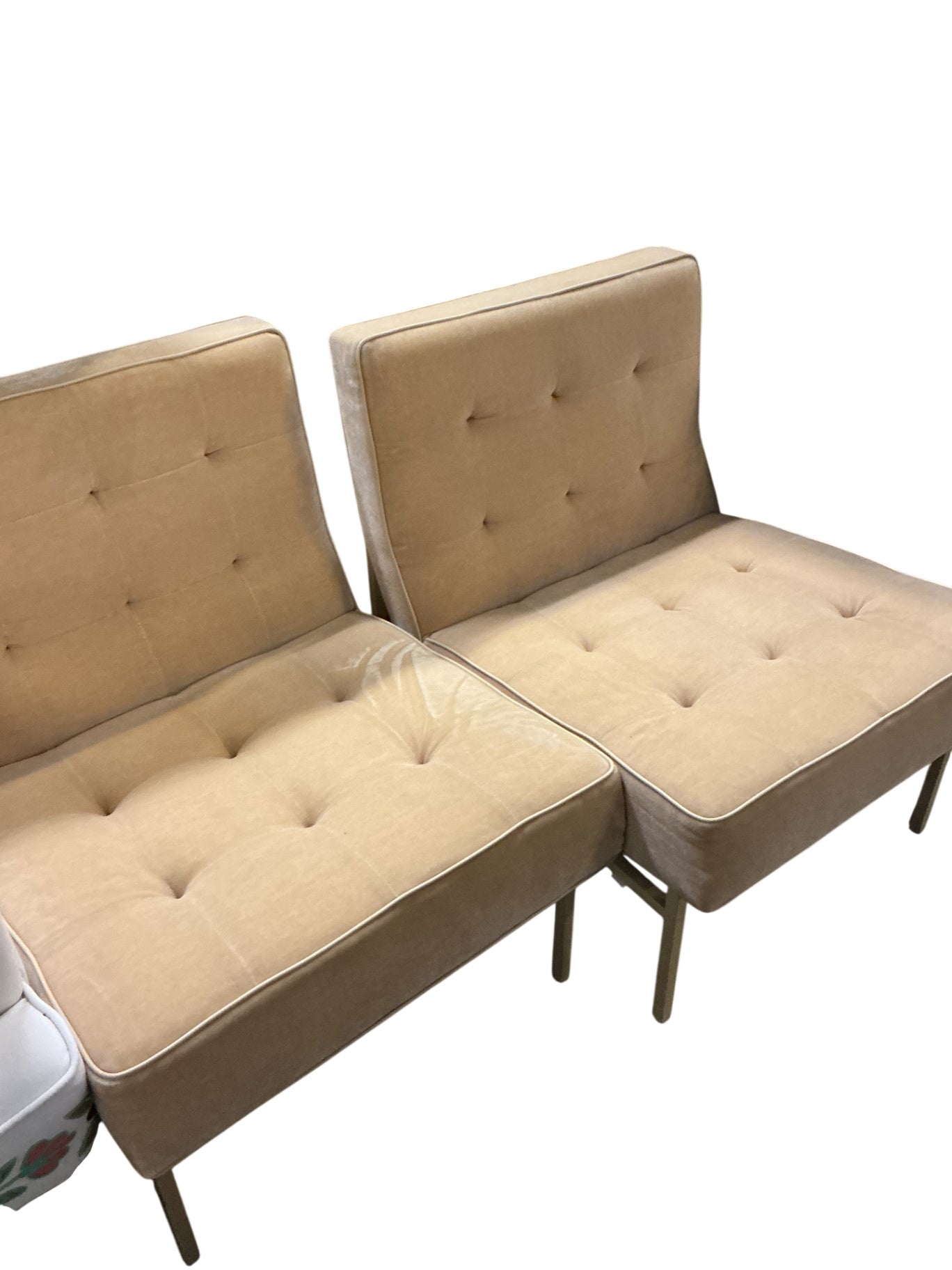 Attribute Florence Knoll Mohair Chairs (Pair)
