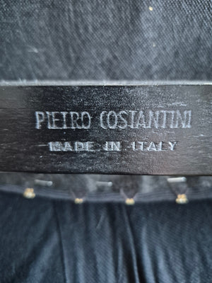 Pietro Costantini for Ello Black Lacquer Dining Chairs (set of 8)